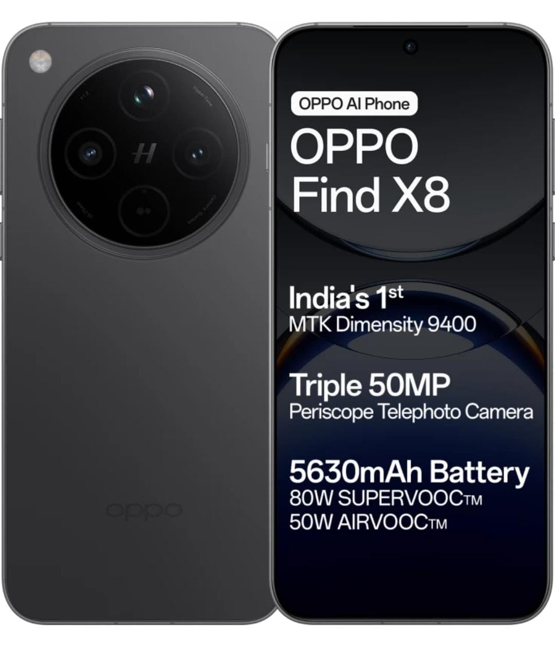 Oppo Find X8 5G (Space Black, 256 GB) (12 GB RAM)