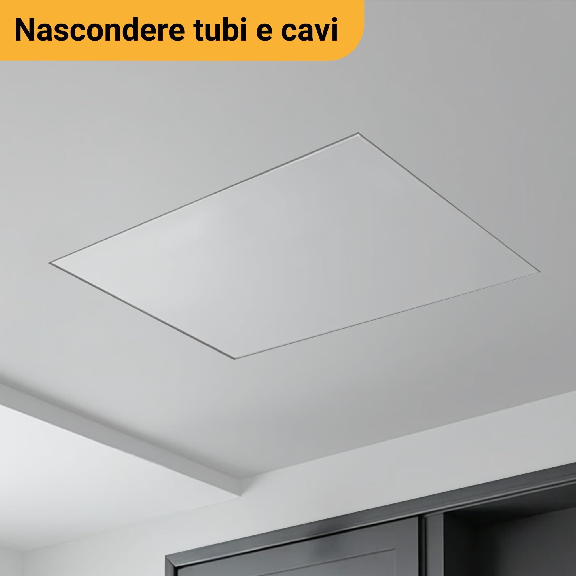 Proxinova Sportello Ispezione 30x50 cm in Alluminio – Botola Cartongesso e Copricontatore Quadro Elettrico da Interno Compatta, Sportello Contatore Acqua a Parete o Soffitto
