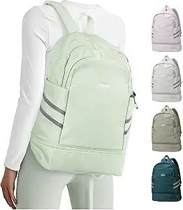 coofay Gym Backpack For Women Waterproof Backpack With Shoe Compartment Lightweight Travel Backpack Workout Sports Backpacks Large Gym Bag
