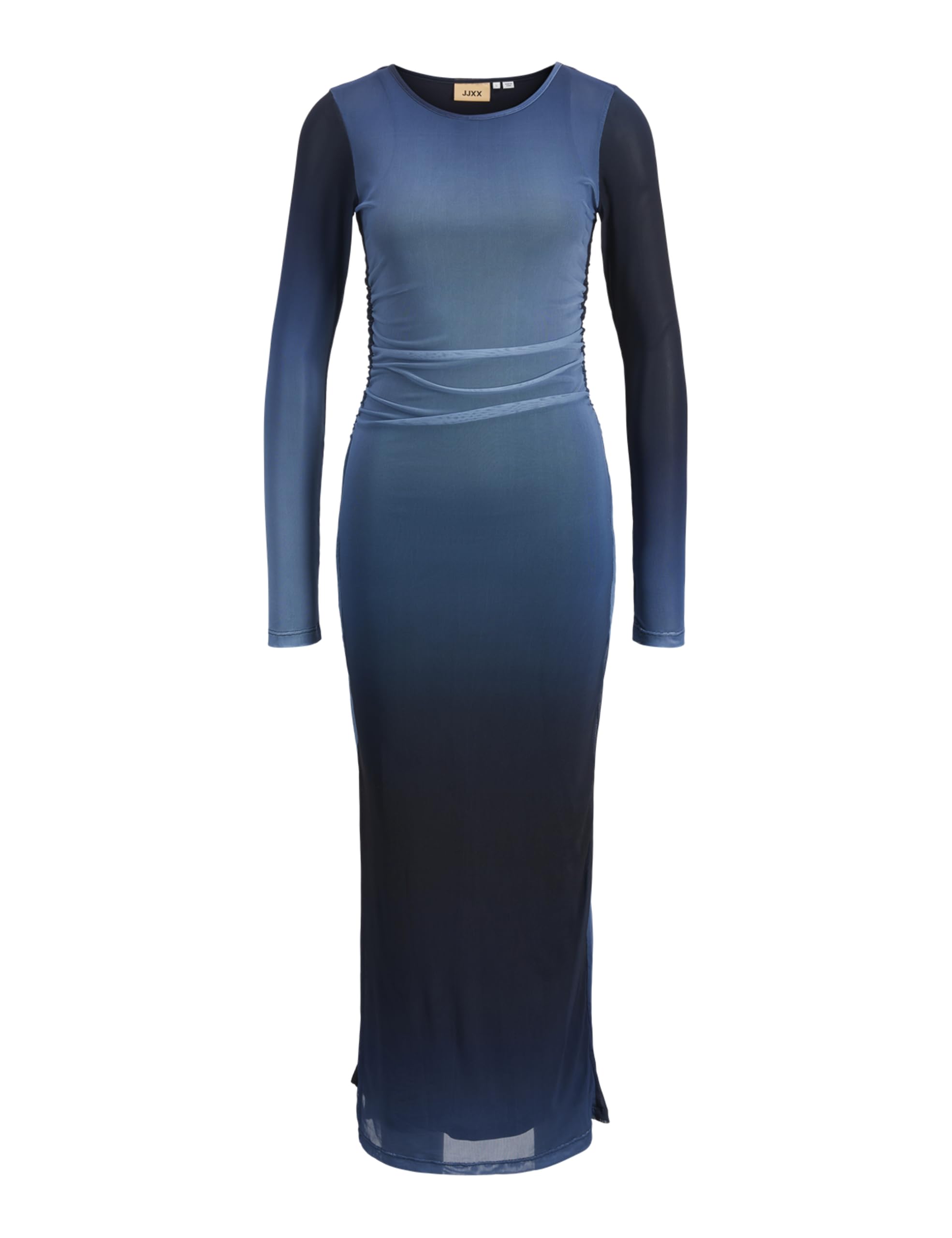 JJXX Women's Jxrosa Mesh Ls Maxi Dress WVN Long, Coronet Blue/AOP: Small Blur Print, M