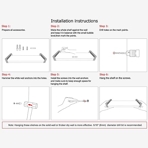 Miniatura 4 de Estantes de pared de 31.5 pulgadas de largo, juego de 4 estantes flotantes grandes para Bderoom, sala de estar, almacenamiento de cocina