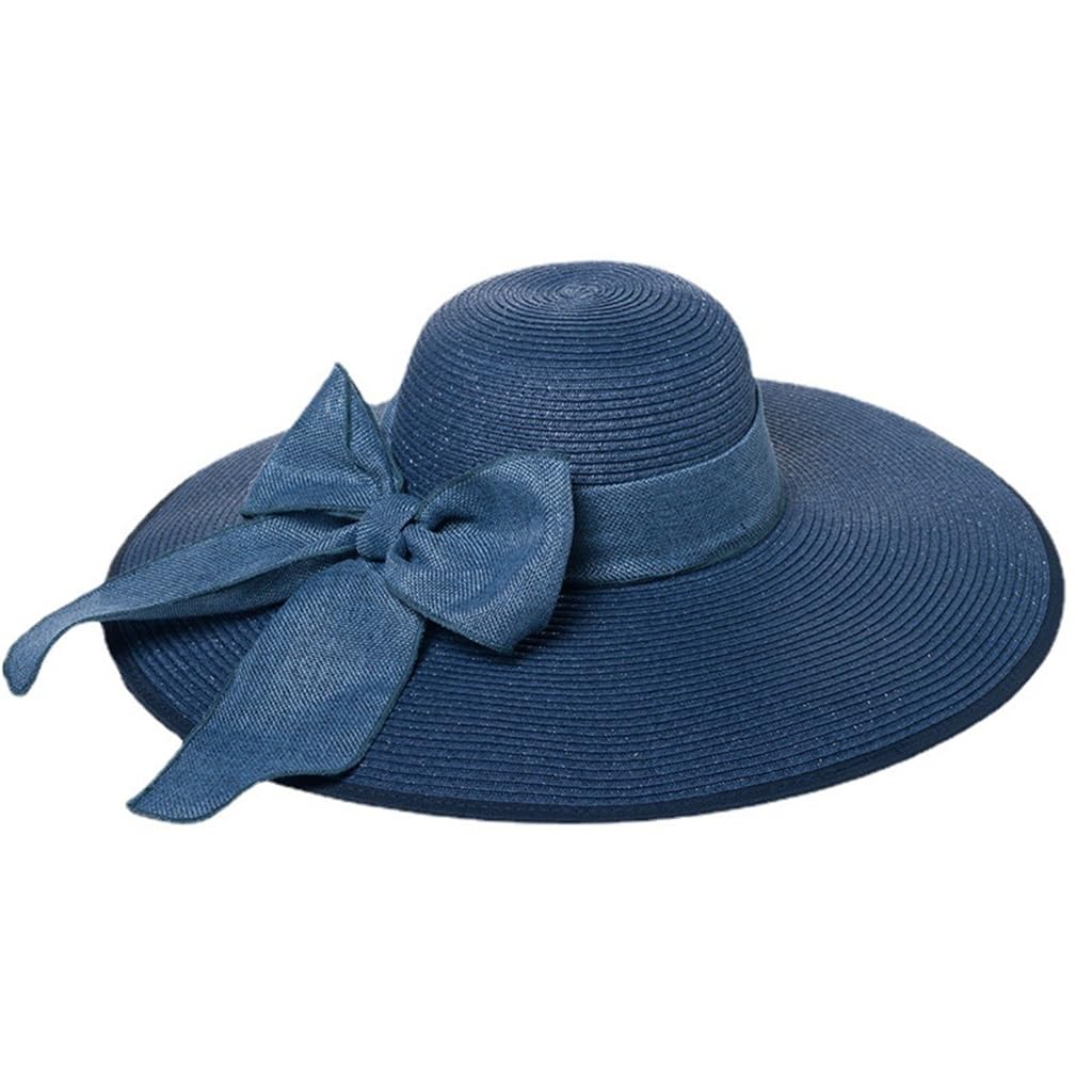 Chapeau de paille femmes grand bord soleil plage été léger et pliable
