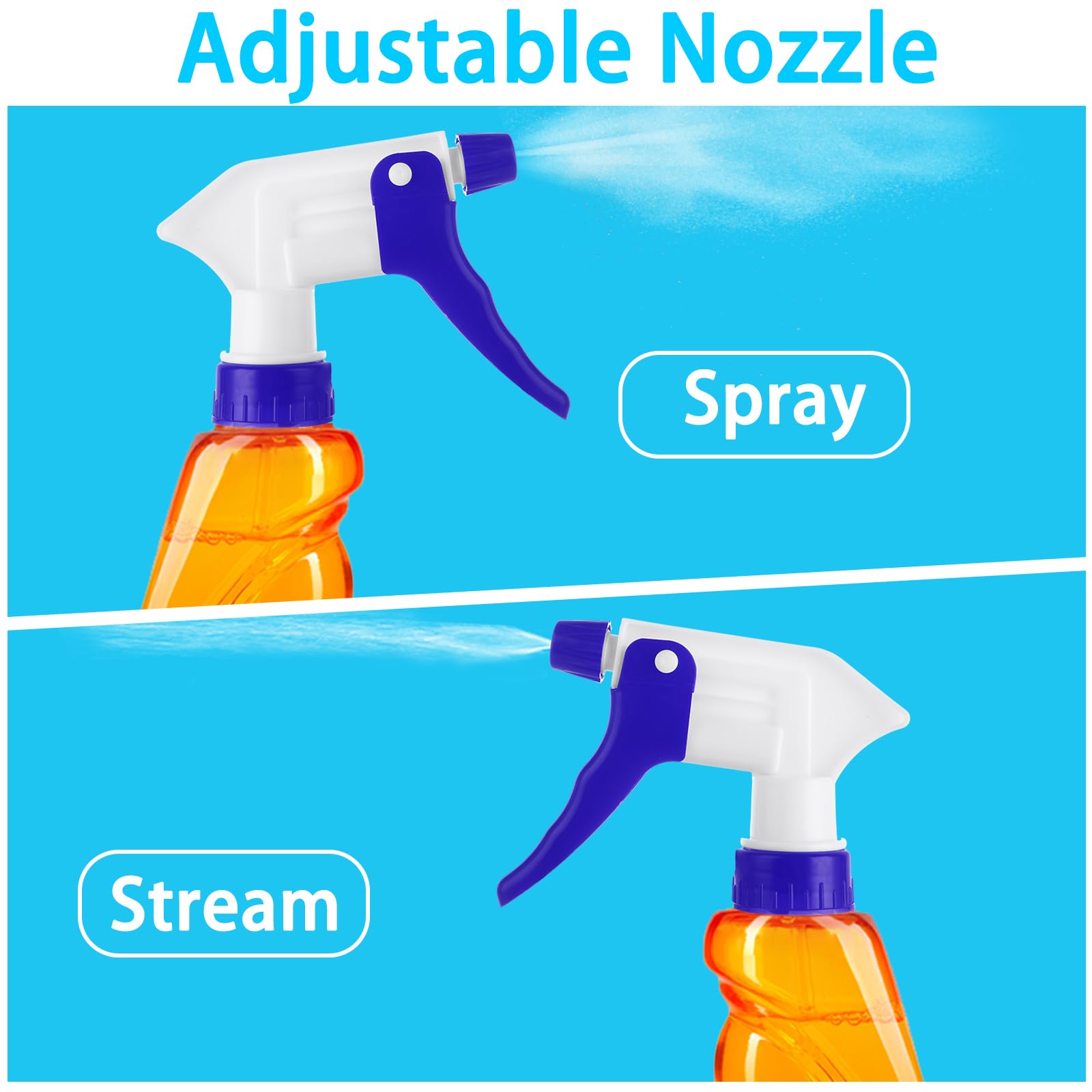 YAYODS 50 Stück Sprühflaschendüsen-Ersatz, robuste Sprühdüsen für 227 ml, 473 ml, 907 ml Flaschen für Hausreinigung, Gartenarbeit