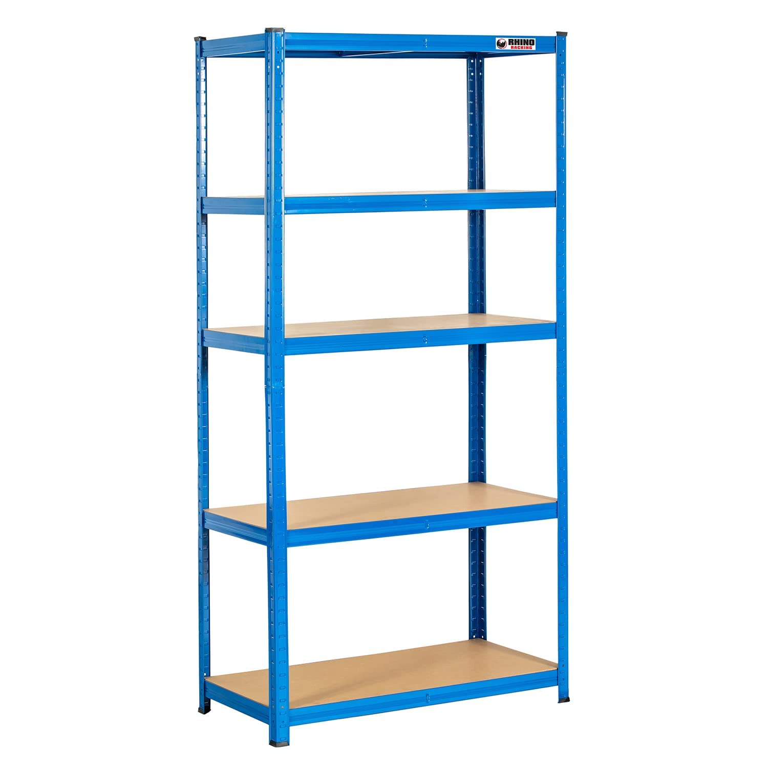 Rhino Racking5 Bays - 5 Tier Heavy-Duty Industrial Storage Shelves - Blue - 180x90x45cm