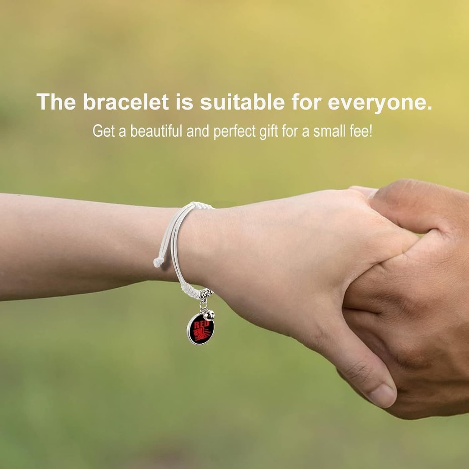 Nudquio Remember Everyone Deployed RED Couples Bracelet Jewelry Adjustable Thread Rope Bell Bracelets for Best Friend Women Men Gift