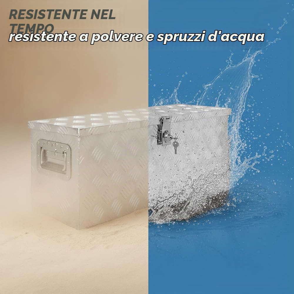 Trucky Cassa Box Cassapanca Alluminio degli Attrezzi Utensile Transportino D055