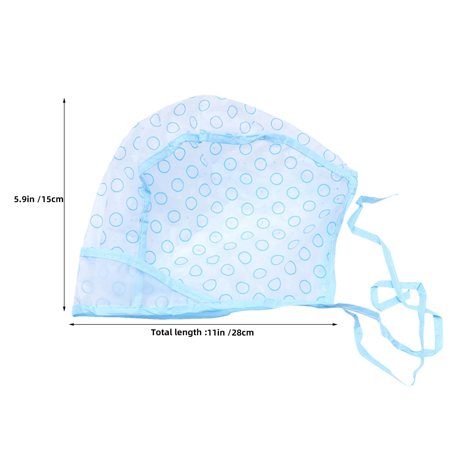 Gorros para Mechas Reutilizables para Teñir el Cabello con Agujeros, 10 Piezas Azul, Gorro con Capa para Coloración Casera y Profesional, Herramienta Ligera para Peluquería y