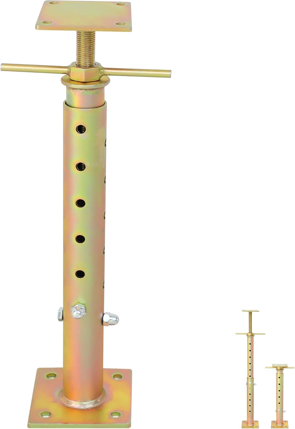 2PCS House Floor Jacks for Leveling,19"-36" Adjustable Screw House Jack Post Pole for Lifting, Heavy Duty Steel Telescoping Jacks Post for Beam Roof Joists Leveling, Crawlspace and Basement Support