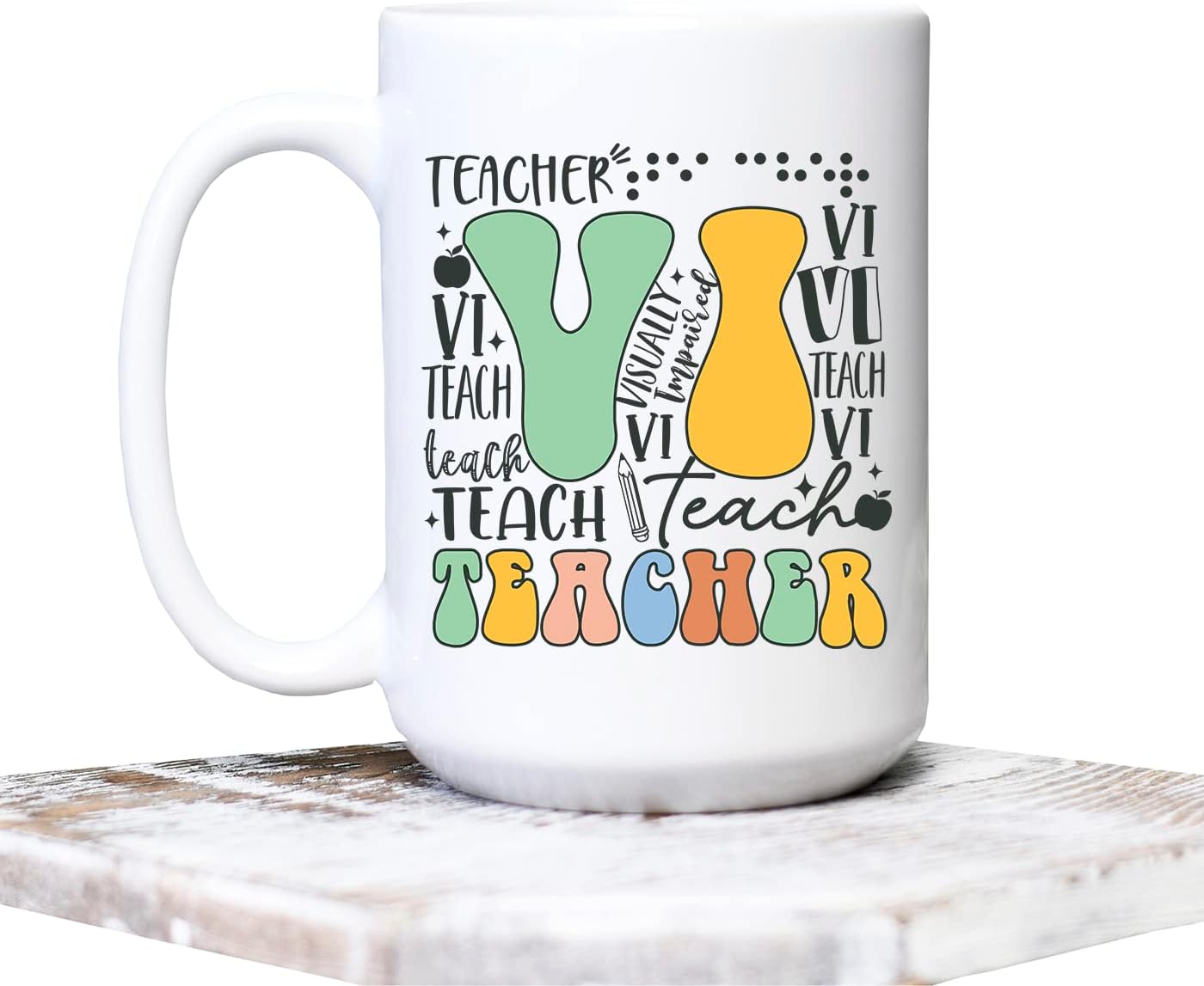 Braille Teacher Mug,VI Teacher Coffee Mug Gift For VIT