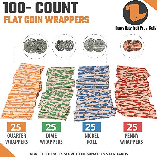 Coin Counters Tubes & Coin Sorters Tray 4 ColorCoded Coin Sorting