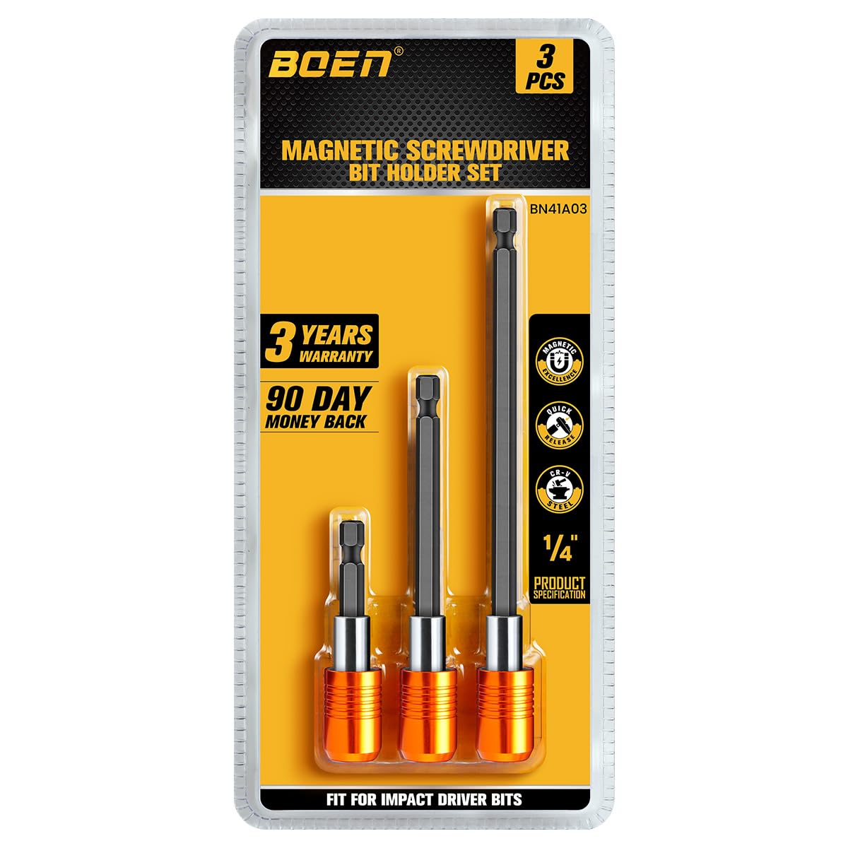 BOEN Magnetic Drill Bit Extension Set - Quick Change -1
