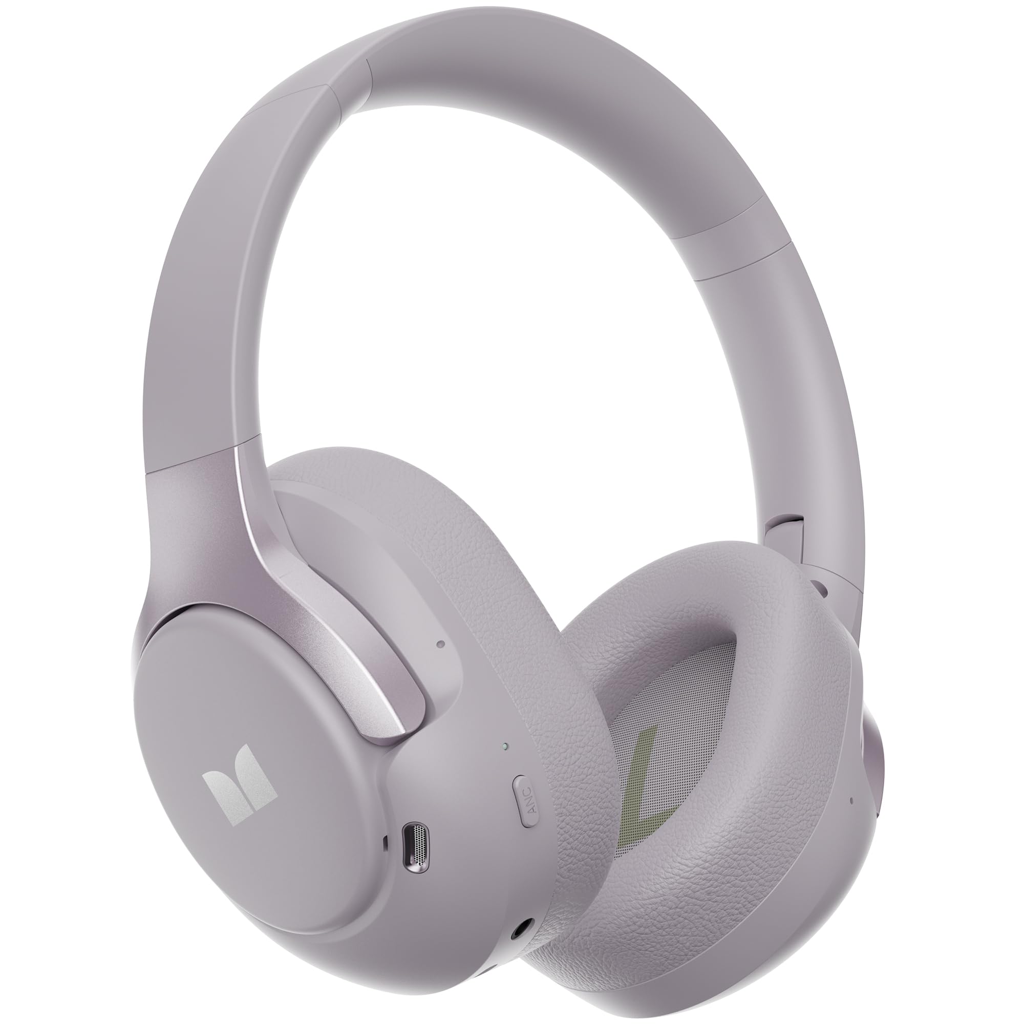 Monster Persona 5th ANC-Wireless Bluetooth Over-Ear Headphones with Microphone, 70H Playtime, Bluetooth 6.0, Comfortable and Foldable Design (Purple)