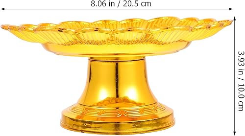 Miniatura 2 de Plato de fruta de altar de Buda 2 bandejas de plato para servir homenaje, ofrece postres de frutas y aperitivos para el templo del altar de Buda,