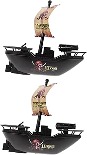 CRILSTYLEO 2 Peças Navio Pirata Elétrico Crianças Brinquedos Educativos Para Bebês Crianças Brinquedo De Banho De Banho Pirata De Brinquedo Infantil Brinquedos Educativos