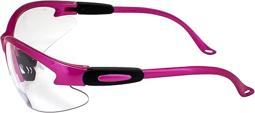 Miniatura 3 de Global Vision Gafas Cougar Series Bifocal 1.5 Lentes de sol de seguridad con aumento de lente transparente, montura rosa oscuro brillante