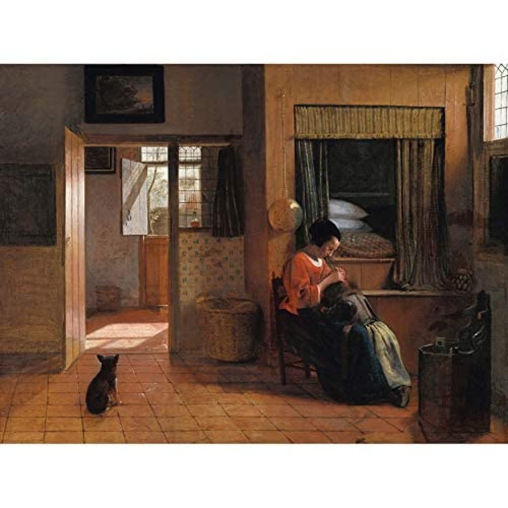 Artery8 Pieter De Hooch Mother Delousing Her Child'S Hair Unframed Wall Art Print Poster Home Decor Premium
