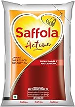 Saffola Active Refined Cooking oil | Rich in Omega 3 & Oryzanol | Multi-Source Edible Rice Bran & Soyabean oil | 850g/910g pouch[weight may vary]