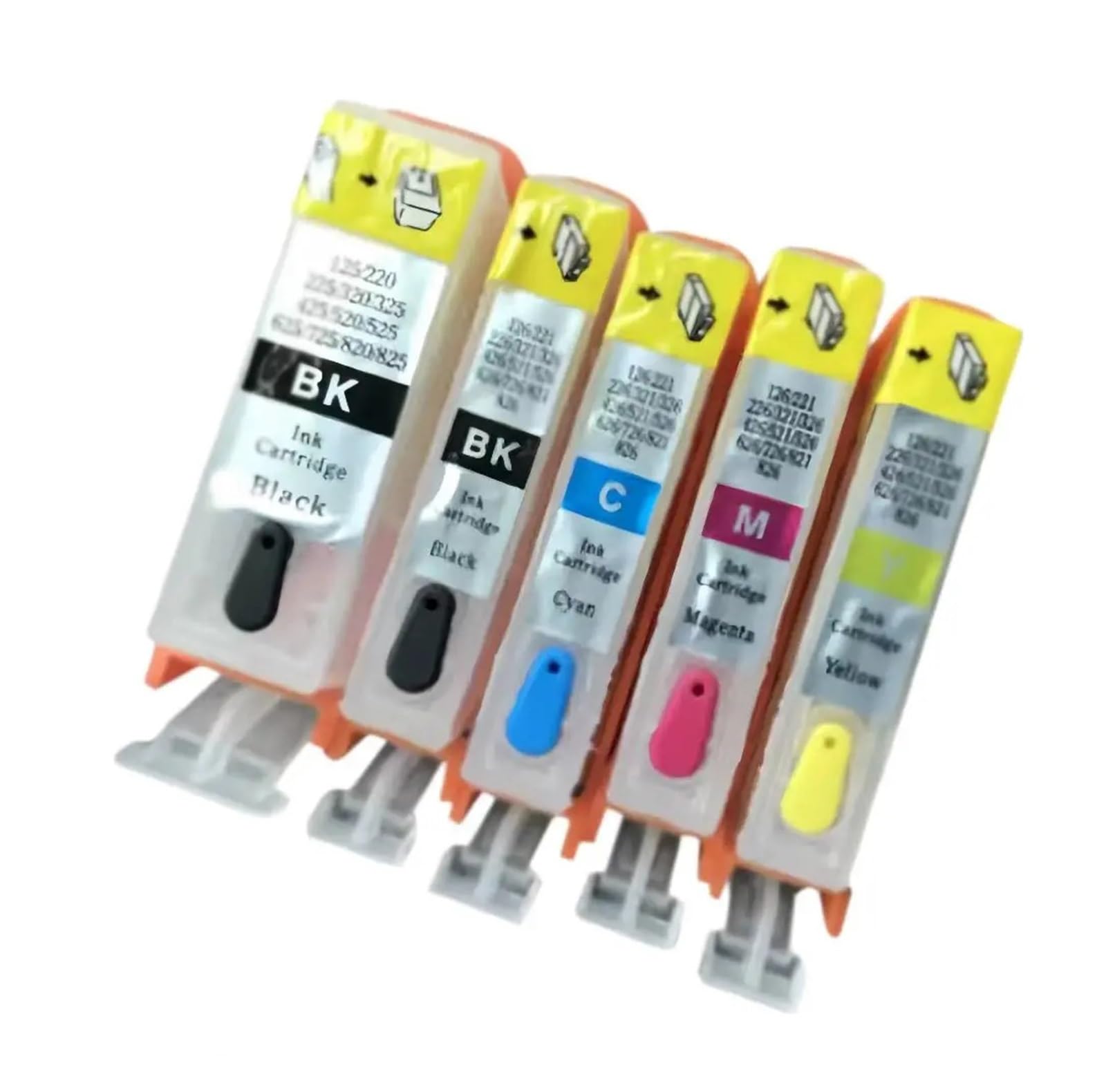 5pcs Cartuchos Recargables PGI525 CLI526 Compatible con Canon MG6150
