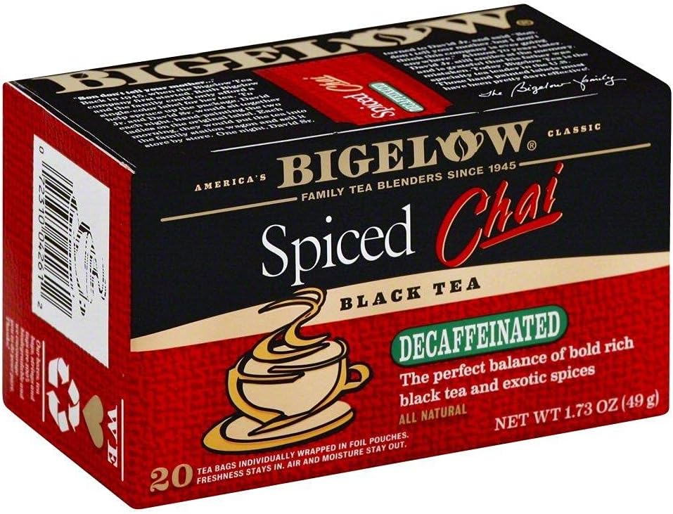 Bigelow Decaf Spiced Chai Tea Bags, 20 ct