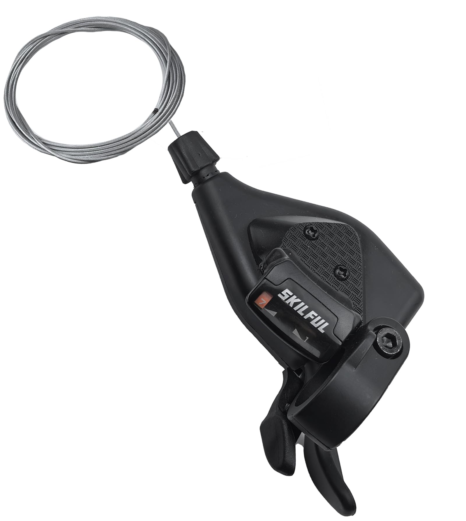 THALOUS Bicycle Gear Shift Lever Right 7 Speed Thumb Shifter with Gear Indicator for MTB Moutain Road Bike Tricycle