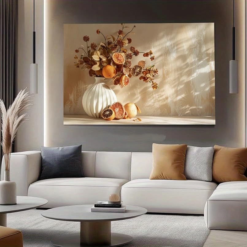 Póster de otoño para habitación: decora paredes vacías con flores secas impresas