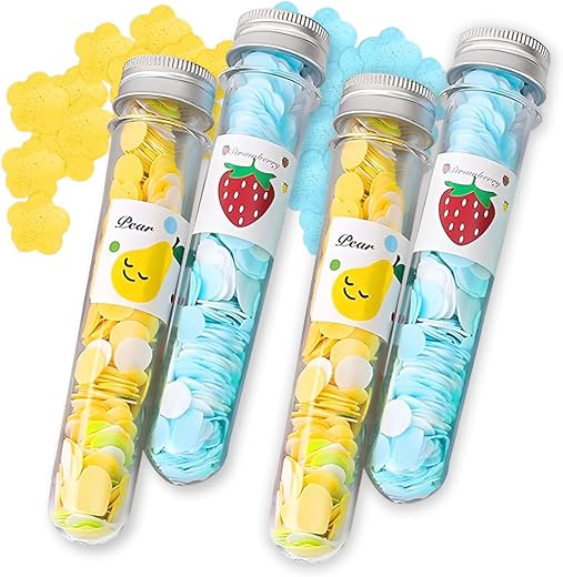 Multibrite Disposable Paper Soap Tube, Mixed Fragrance Paper Soap Sheets, Flower Design, Compact and Portable, Gentle on A...
