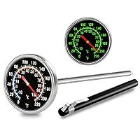 Vista 1 de Termómetro de carne – Termómetro de lectura instantánea para alimentos con sonda de acero inoxidable de 5.5 pulgadas para cocinar, bistec, pan