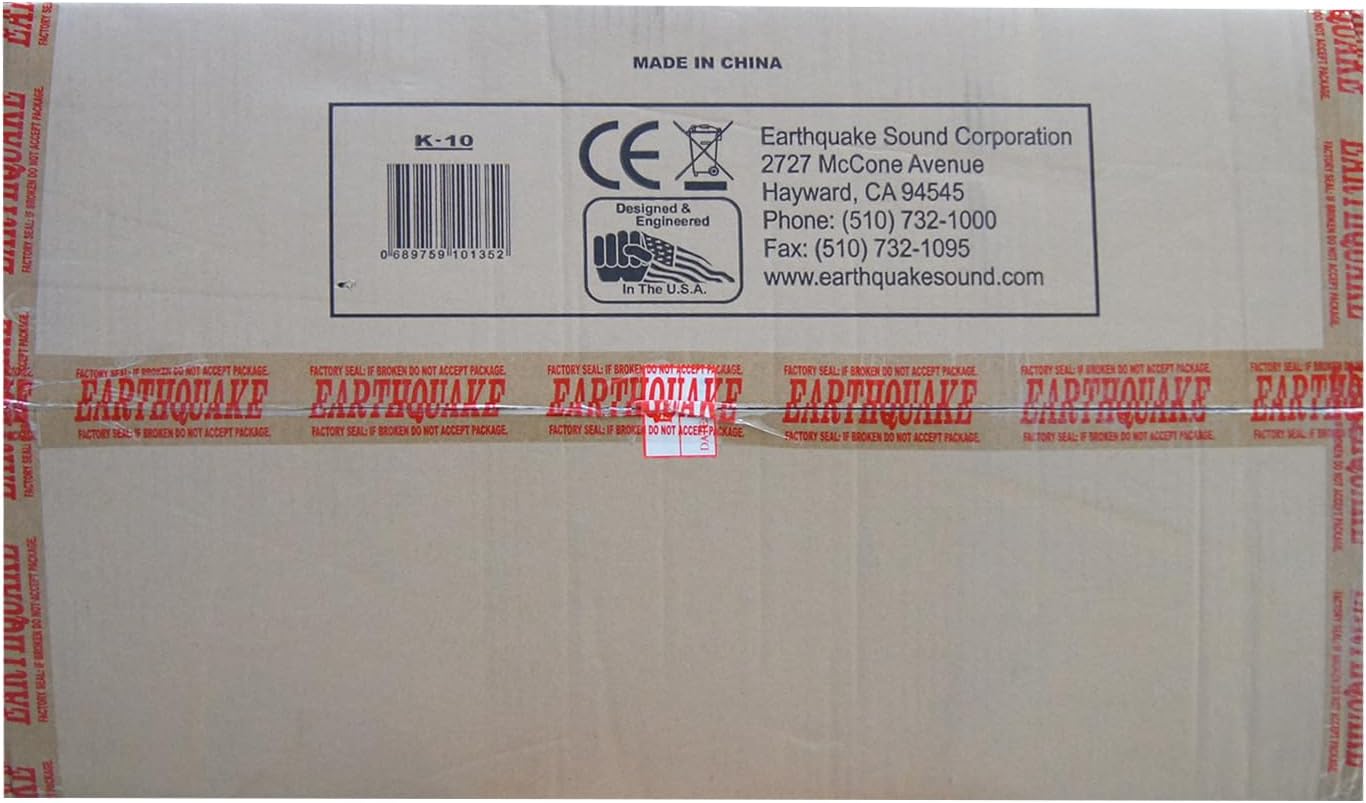 Earthquake Sound K-10 Kompressor Subwoofer Tube with SLAPS Technology, Black, White