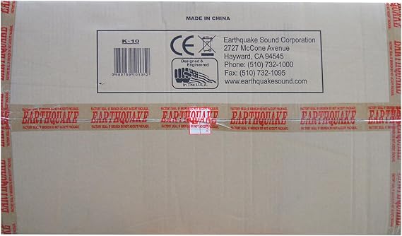Earthquake Sound K-10 Kompressor Subwoofer Tube with SLAPS Technology, Black, White