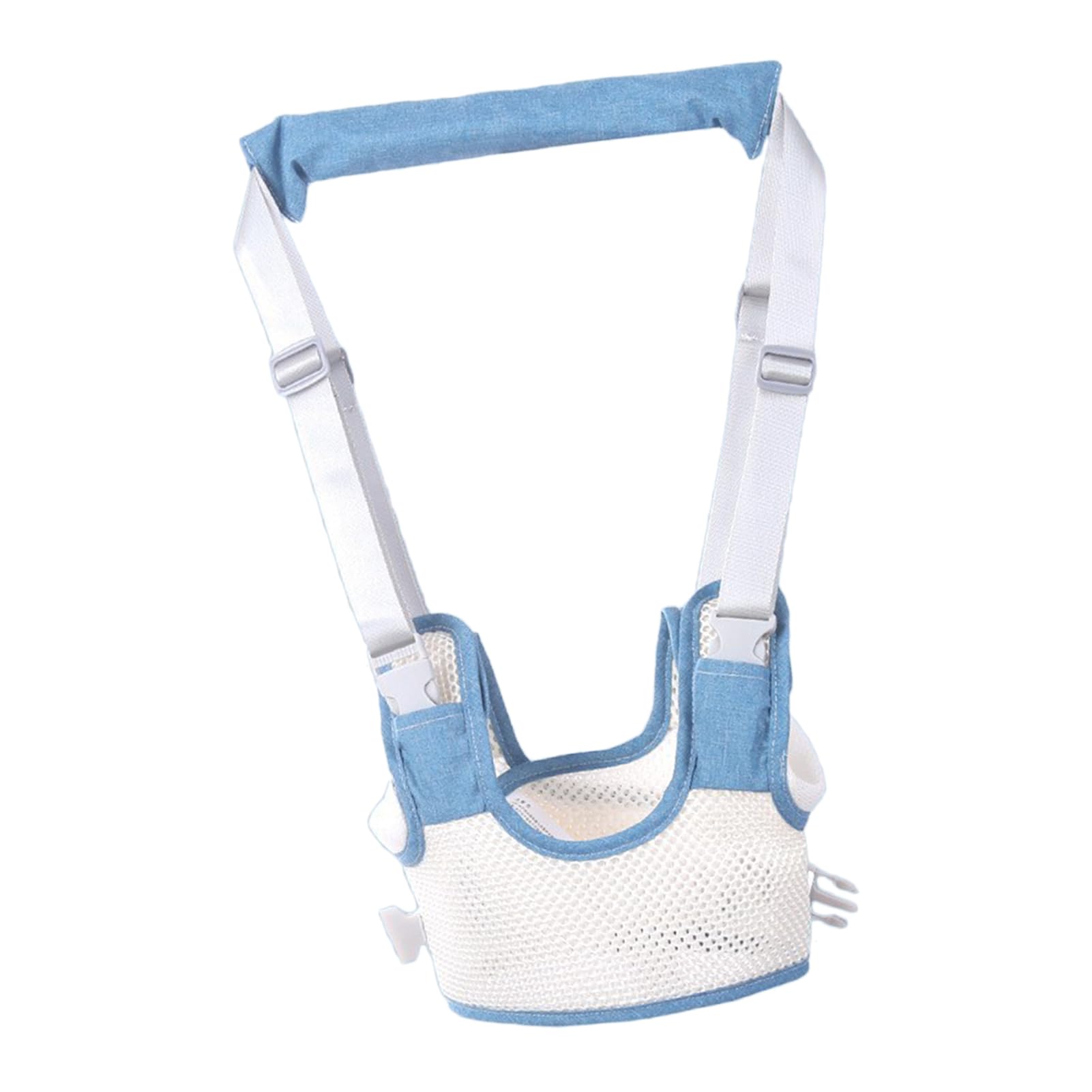 Arnés de seguridad para andador de bebé ZIZEV, cinturón auxiliar para caminar para niños pequeños, fácil y resistente, color azul claro