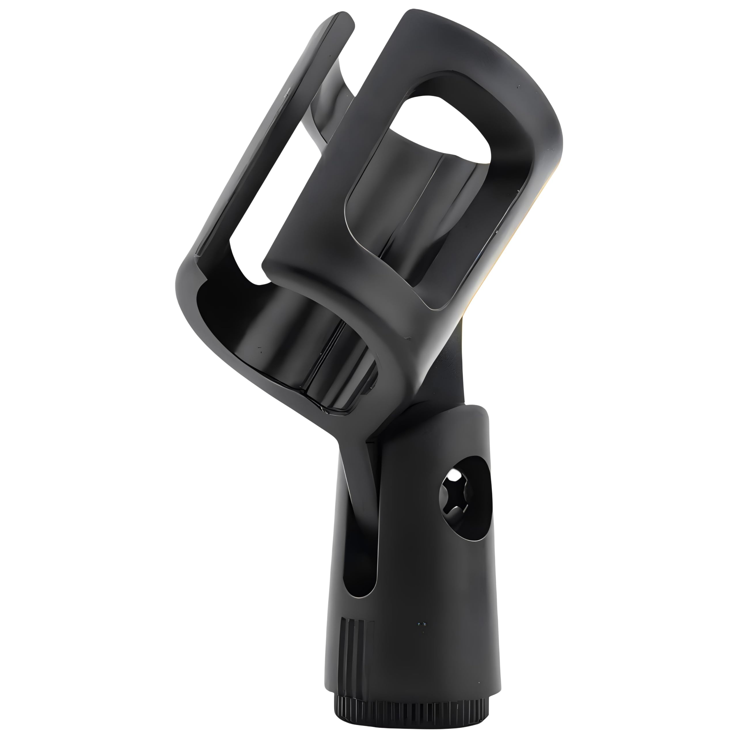 CLAPONE 1 Pcs Microphone Holder, Adjustable Angle Mic Holder Clip for Stand Rubber Flexible Microphone Clip Black Wireless Mic Holders Clamp for Mics Stand Handheld Microphones Recording-image-37