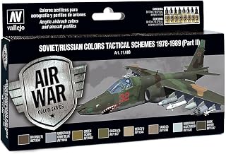 Vallejo VJ71608 - Air War Color Series Soviet/Russian Colors Tactical Schemes 1978-1989 (Part II) - Vj71608, Multi