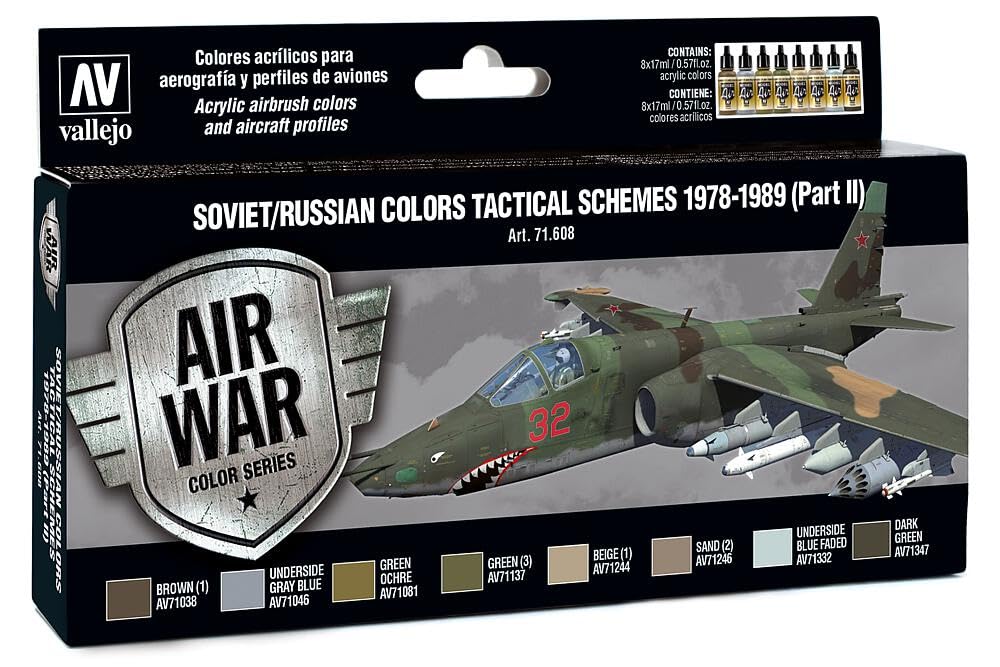 Vallejo VA71608 17ml x8 - Model Air Paint Set - Soviet Schemes Pt.II
