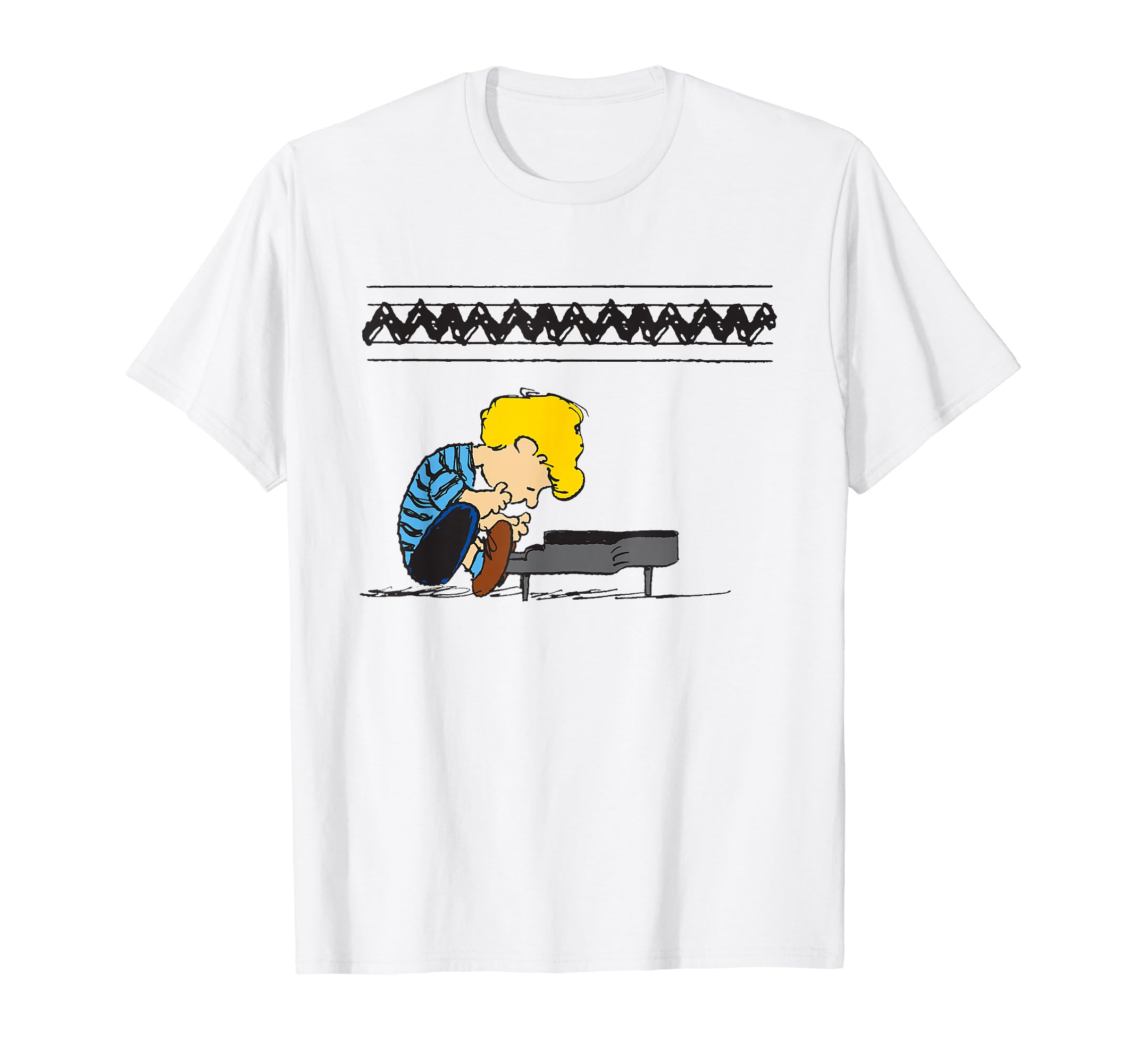 Amazon | ピーナッツシュローダーアットザピアノ Tシャツ | Tシャツ