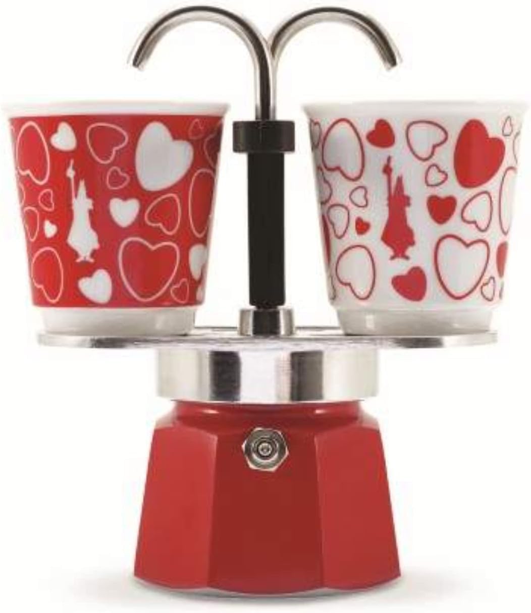 Amazon | Bialetti ミニエクスプレスモカセット ハート2カップ付き