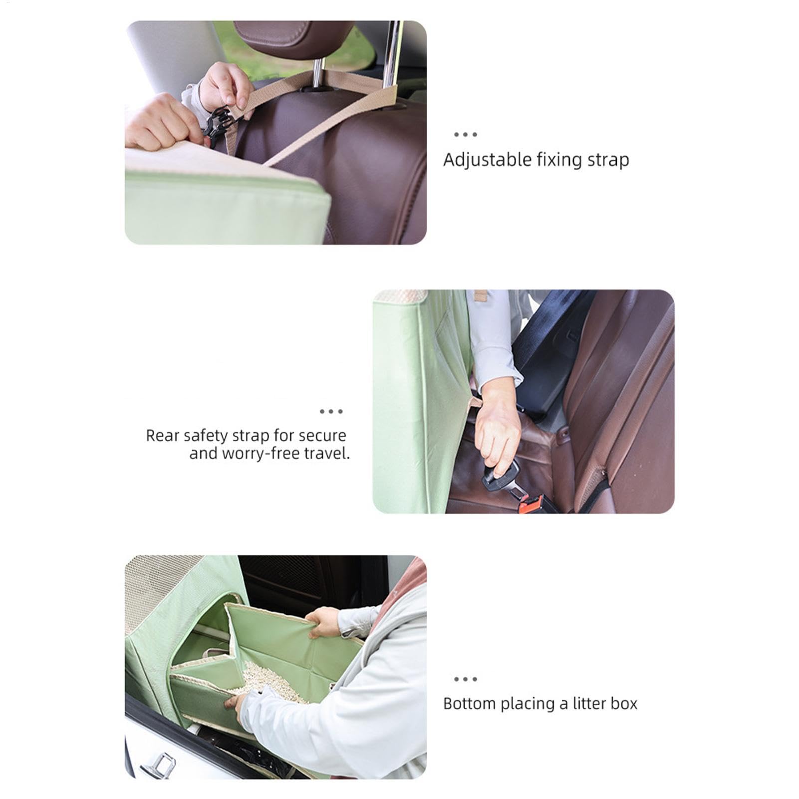 【Auto Tiertransporter,Hundeautositz | Hunde Autositz Erhöhung Autositz | Hunde Autositze Doppelschicht - Tragetasche mit atmungsaktivem Mesh, Sitzhängematte Tasche