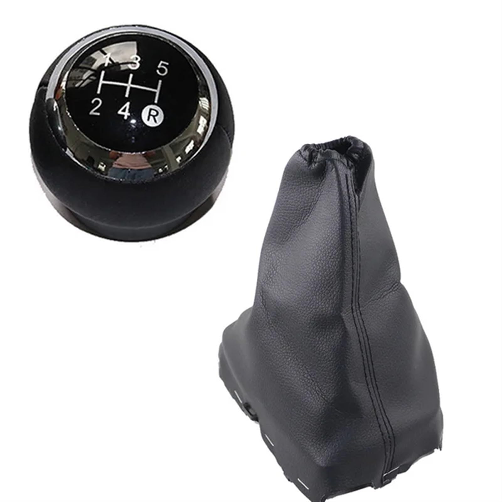Gear Lever Gear Stick Shift Knob Gearbox Shift Knob Boot for Toyota Corolla E18 E180 2013-2018(Black,5 Speed)