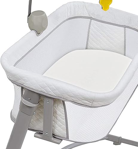 Miniatura 2 de CaSaJa Juego de sábanas de moisés blanco de 3 unidades, tacto suave y sedoso con cómoda superficie de siesta para bebé niño y niña, ajuste flexible,