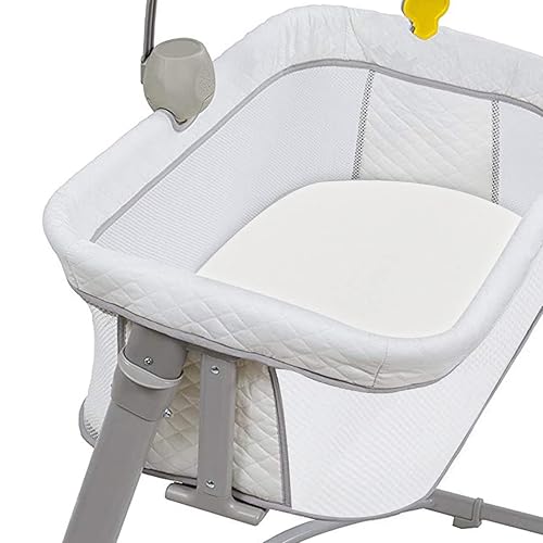 Miniatura 2 de CaSaJa Juego de sábanas de moisés blanco de 3 unidades, tacto suave y sedoso con cómoda superficie de siesta para bebé niño y niña, ajuste flexible,