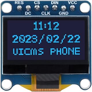 Waveshare 0.96inch OLED Display Module, Blue Display Color, 128×64 Resolution, SPI / I2C Communication, Compatible with Raspberry Pi/STM32, etc