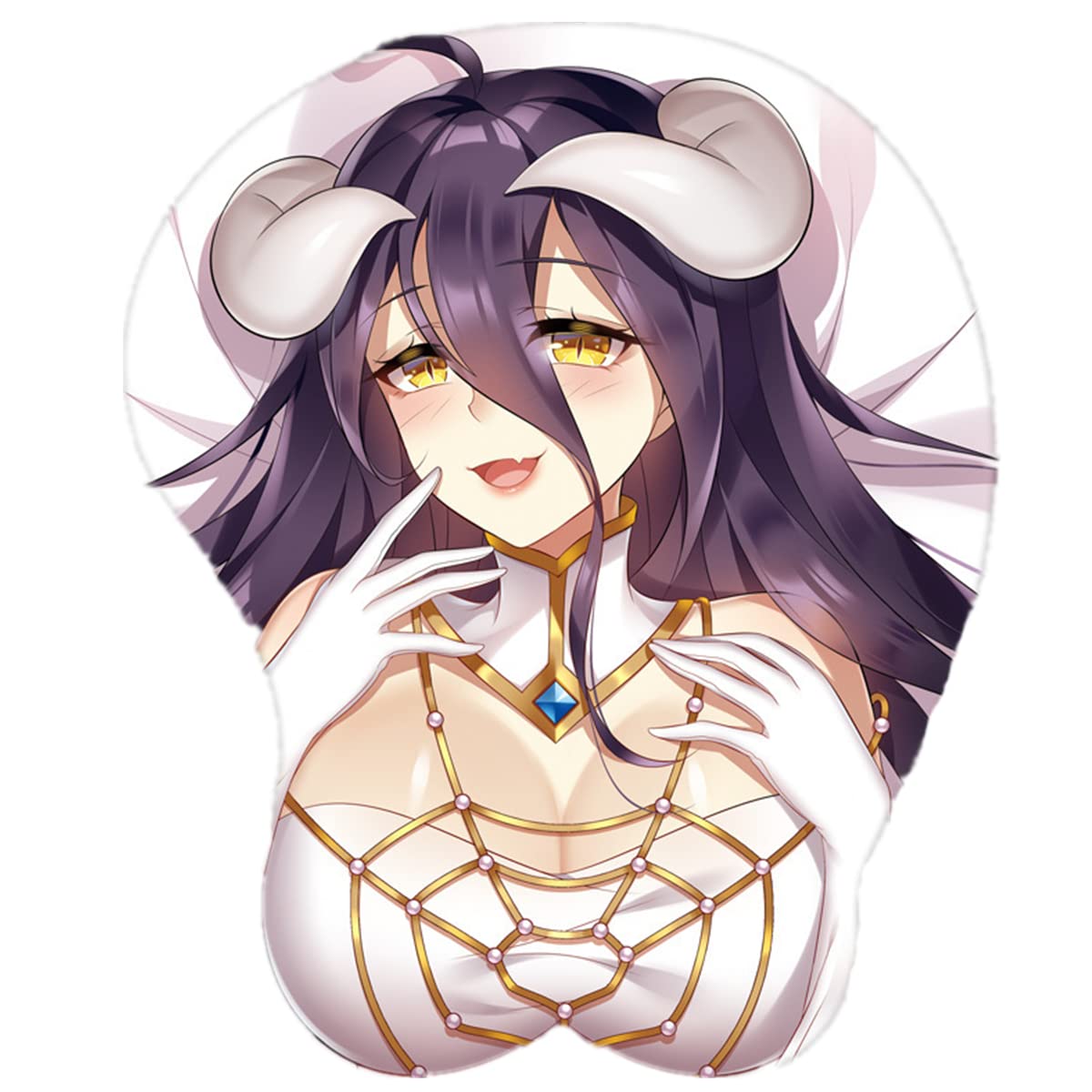 Overlord Albedo 3D Silica Gel Mouse Pad, Non-Slip PU Wrist