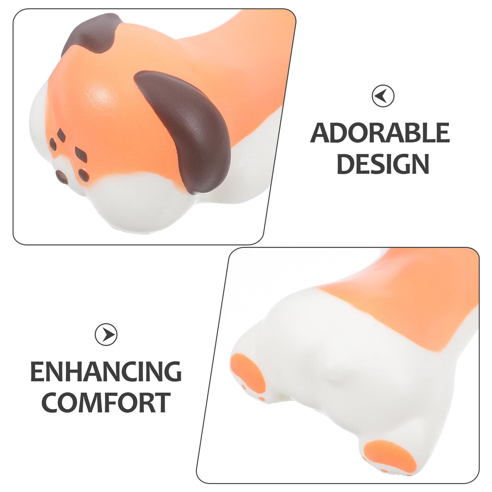 5 Pezzi Tappetino per Mouse a Forma di Cucciolo in Memory Foam Ergonomico con Poggiapolsi Antiscivolo, Supporto Comodo per Polso per Ufficio e Gaming, Accessorio Scrivania