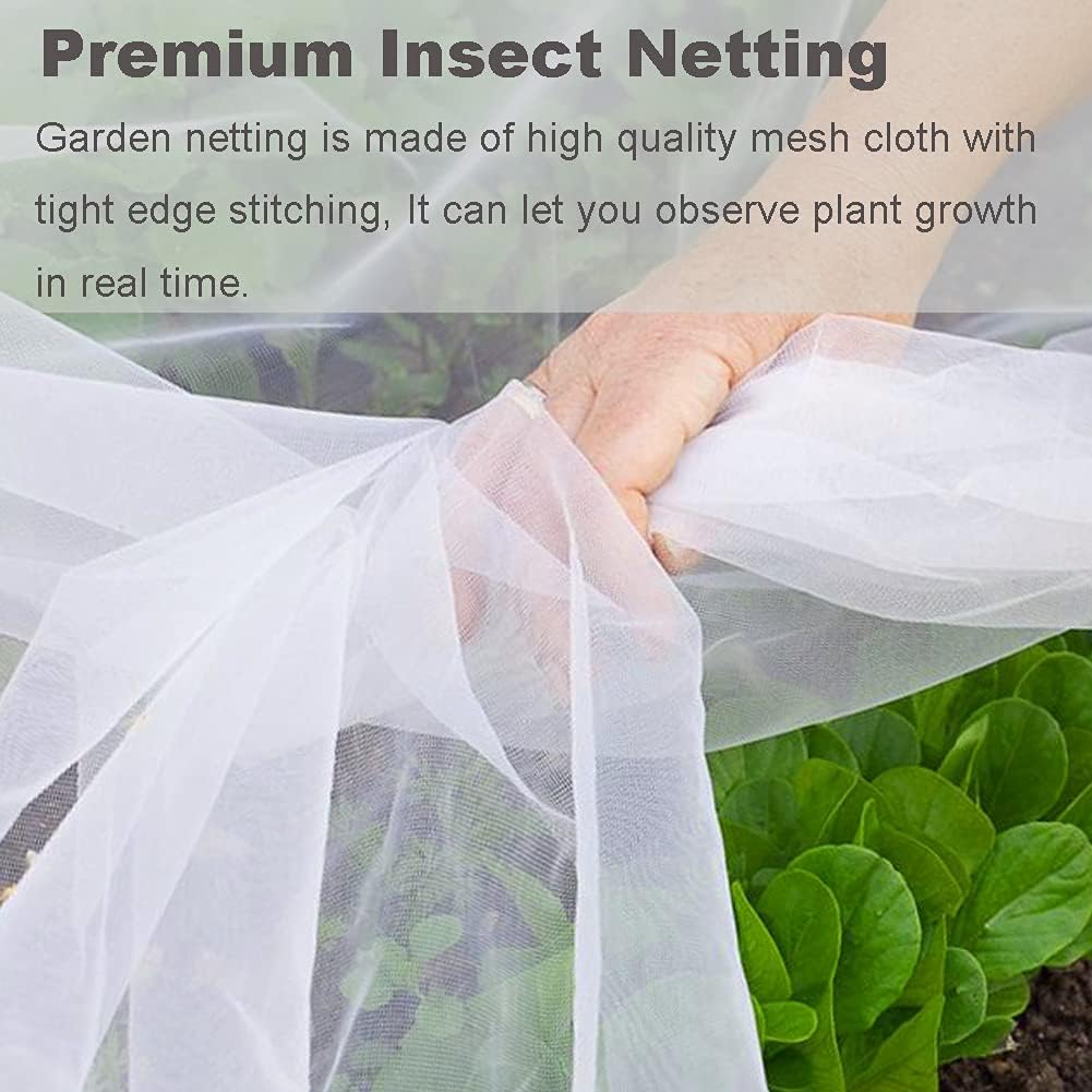 Amgate Garden Netting Pest Barrier, 10x20 Ft Mesh Bug Insect Netting for Plants Garden Trees Vegetables Fruits Flowers Crops Row Cover Mosquito Screen Net : Patio, Lawn & Garden