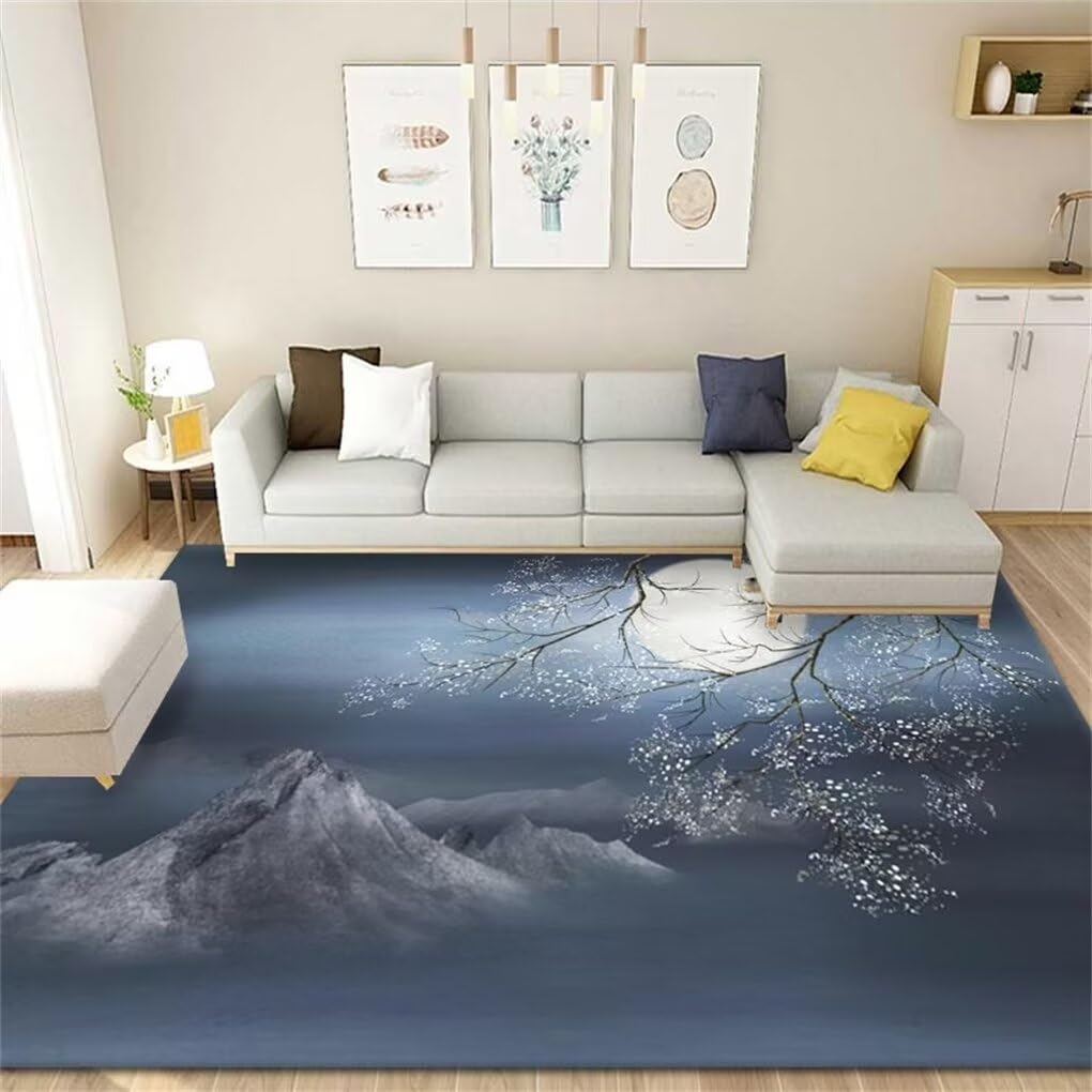 Tapis enfant manga gris 50x80cm lavable pour chambre fille