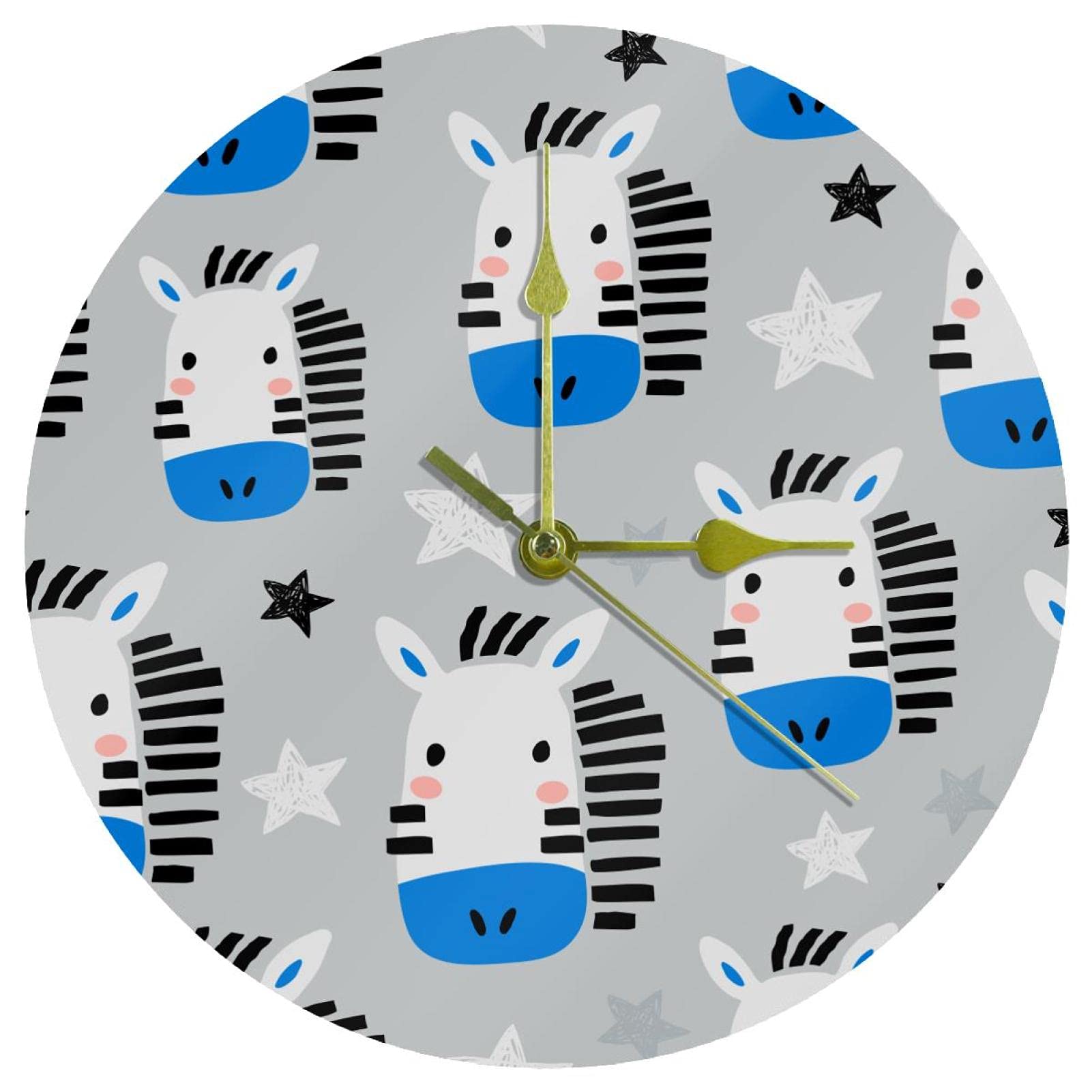 Horloge murale en acrylique silencieuse ronde 24 cm pour décoration maison