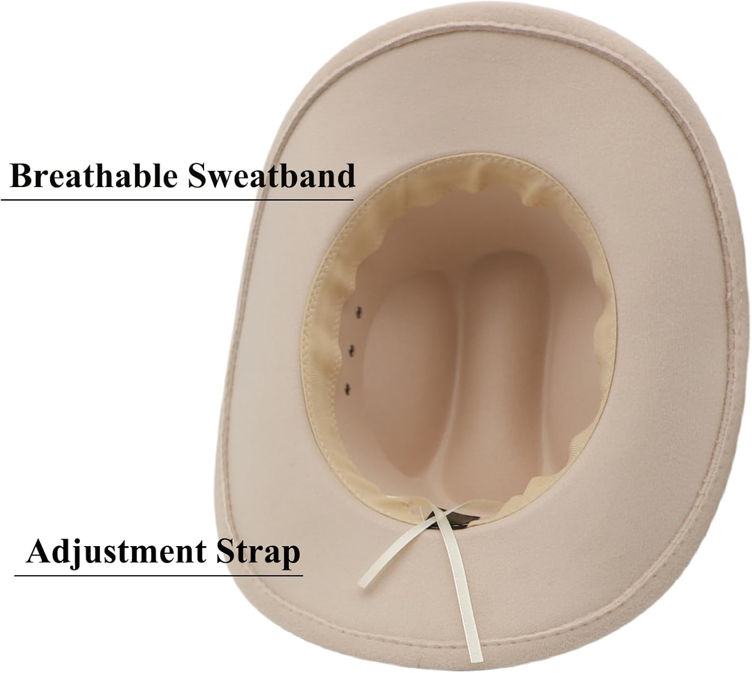 Cowboy Hat for Men Western Cowgirl Hat for Women Unisex Wide Brim Felt Fedora Hats Classic Cowboy Hats with Buckle Belt - Image 5