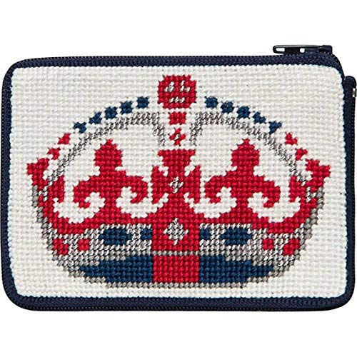 Stitch & Zip Coin   Credit Card Case Needlepoint Kit - SZ210 English Crown