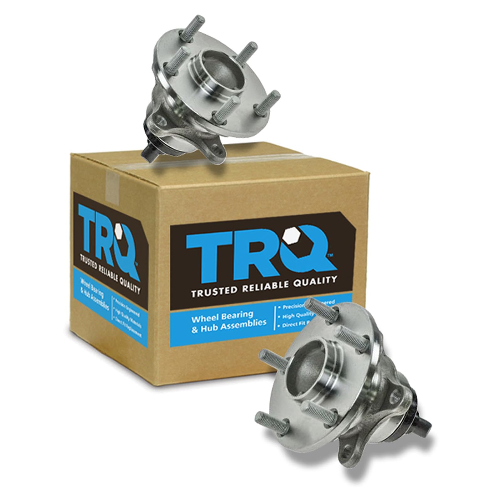 TRQ Front Left and Right Wheel Bearing and Hub Assembly Set 2 Piece