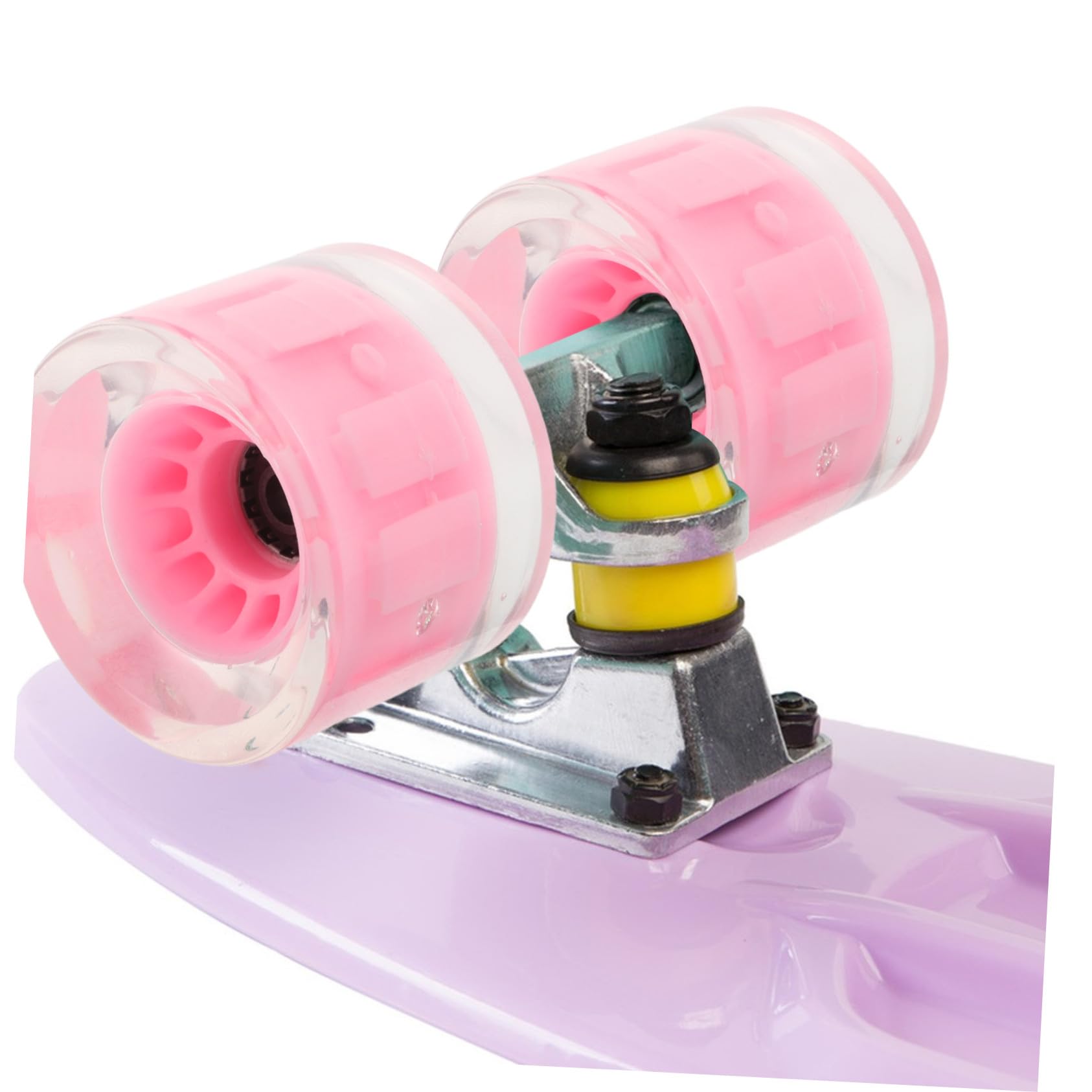 Didiseaon Ruedas de Longboard Luces Intermitentes 4piezas Rosa PU