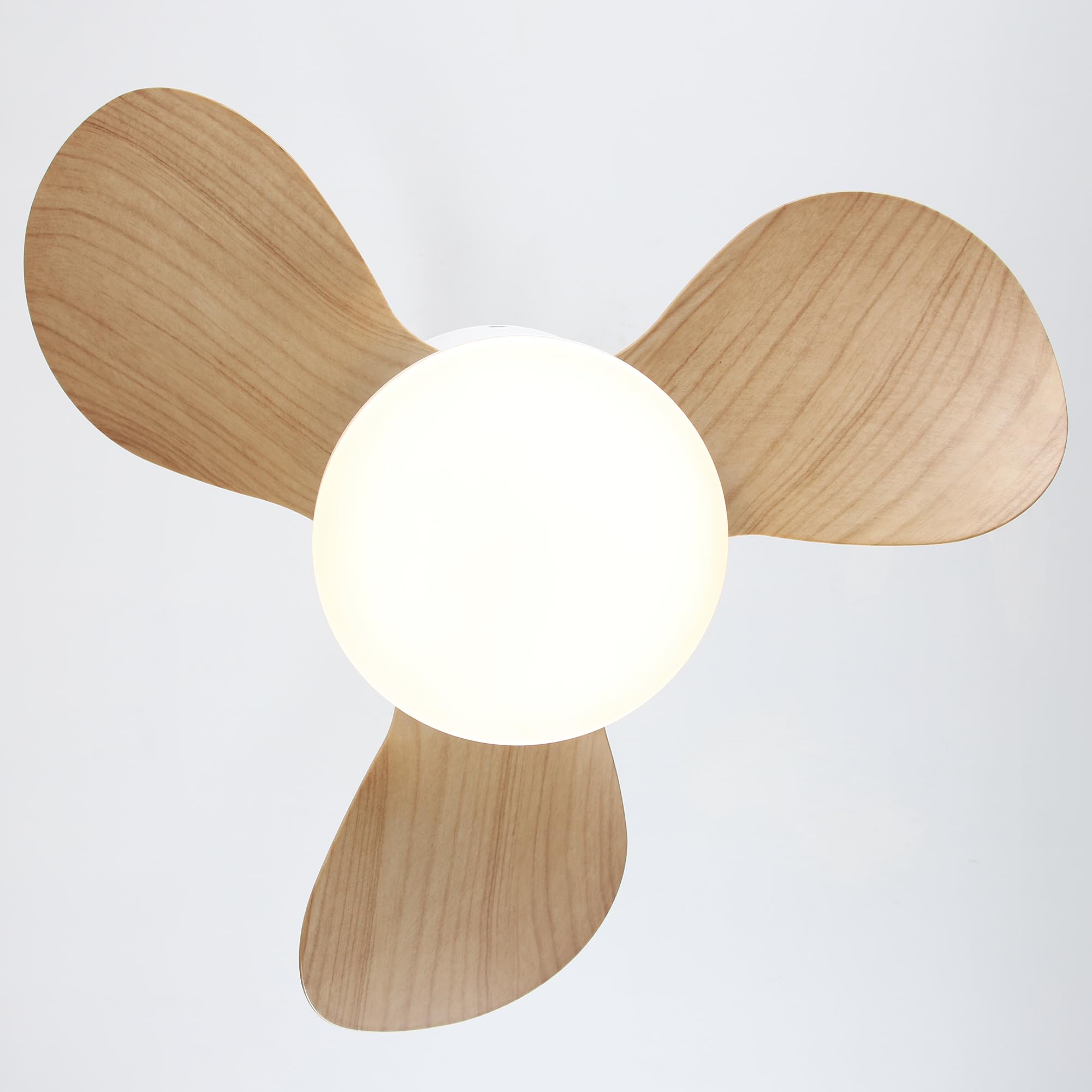 Parrot Uncle 61cm Ventilator Deckenleuchte, 3 ABS Flügel, 3 Farbtemperatur,6 Geschwindigkeiten Zeitschaltuhr,Sommer-Winter-Funktion,Fernbedienung Leise Dimm für Schlafzimmer Wohnzimmer, Holzmaserung